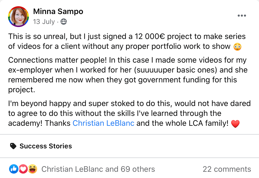 LCA community testimonial