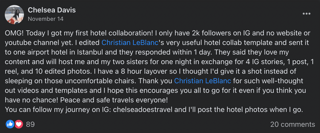 LCA community testimonial