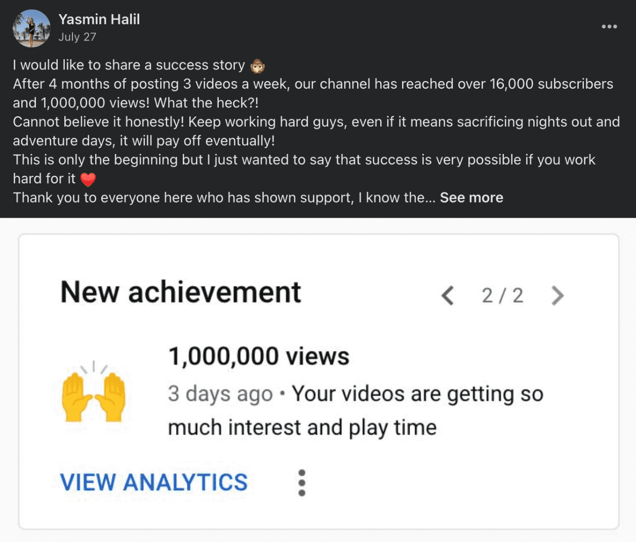 LCA community testimonial