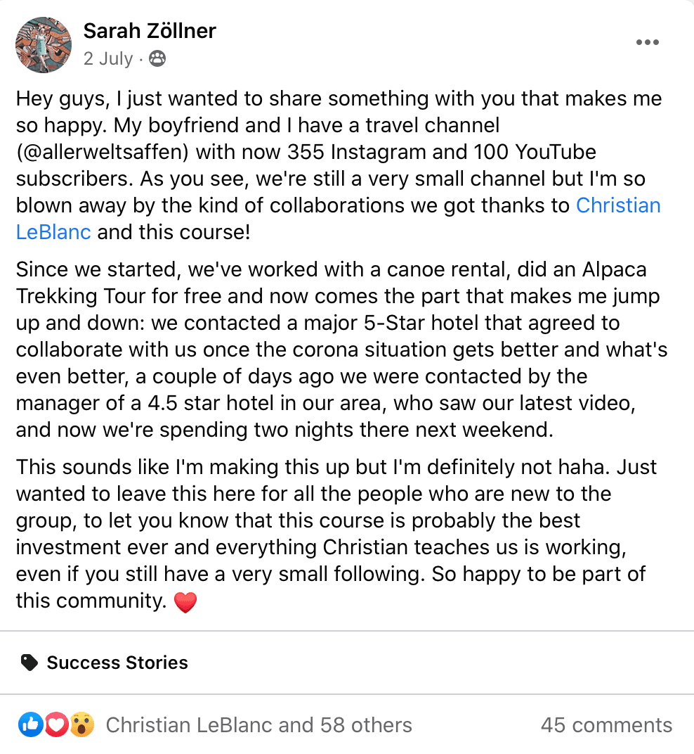 LCA community testimonial