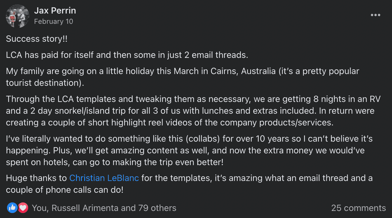 LCA community testimonial