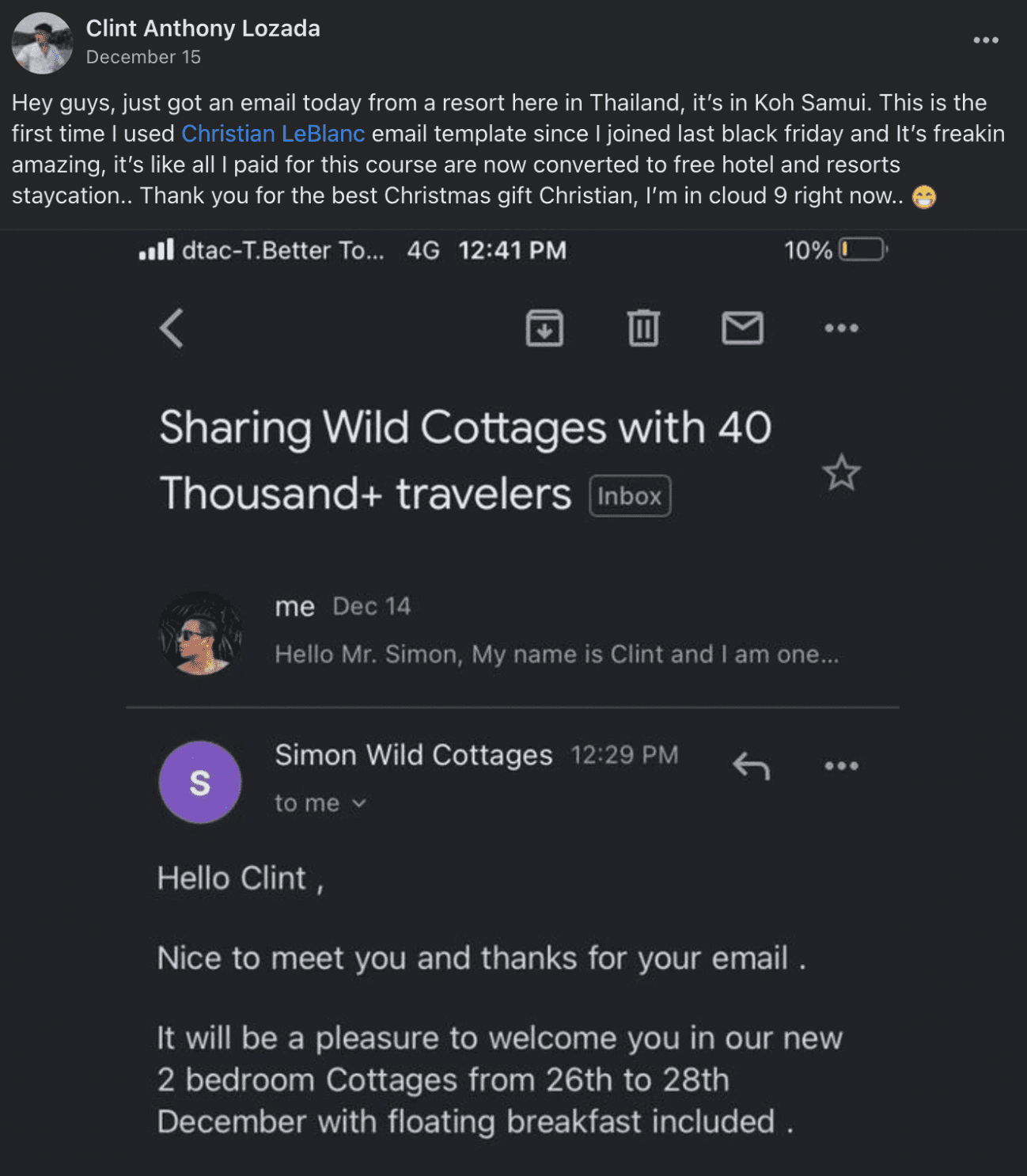 LCA community testimonial